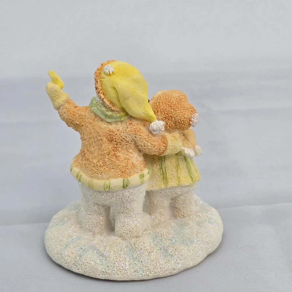 Russ Berrie Ice Sculptures Make A Wish Snowman Figurine 21367 Yellow Orange 3.5